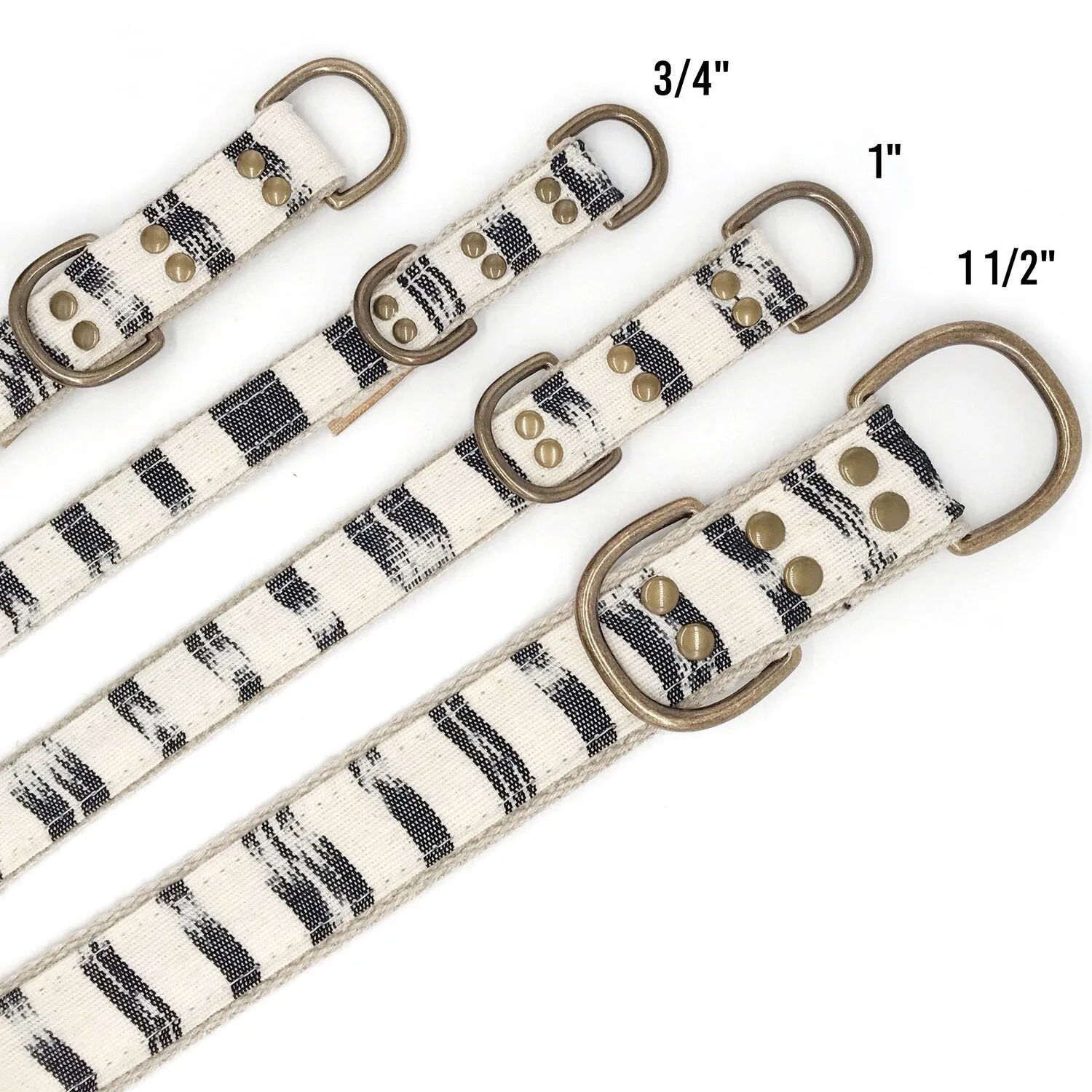 White   Black Dog Collar