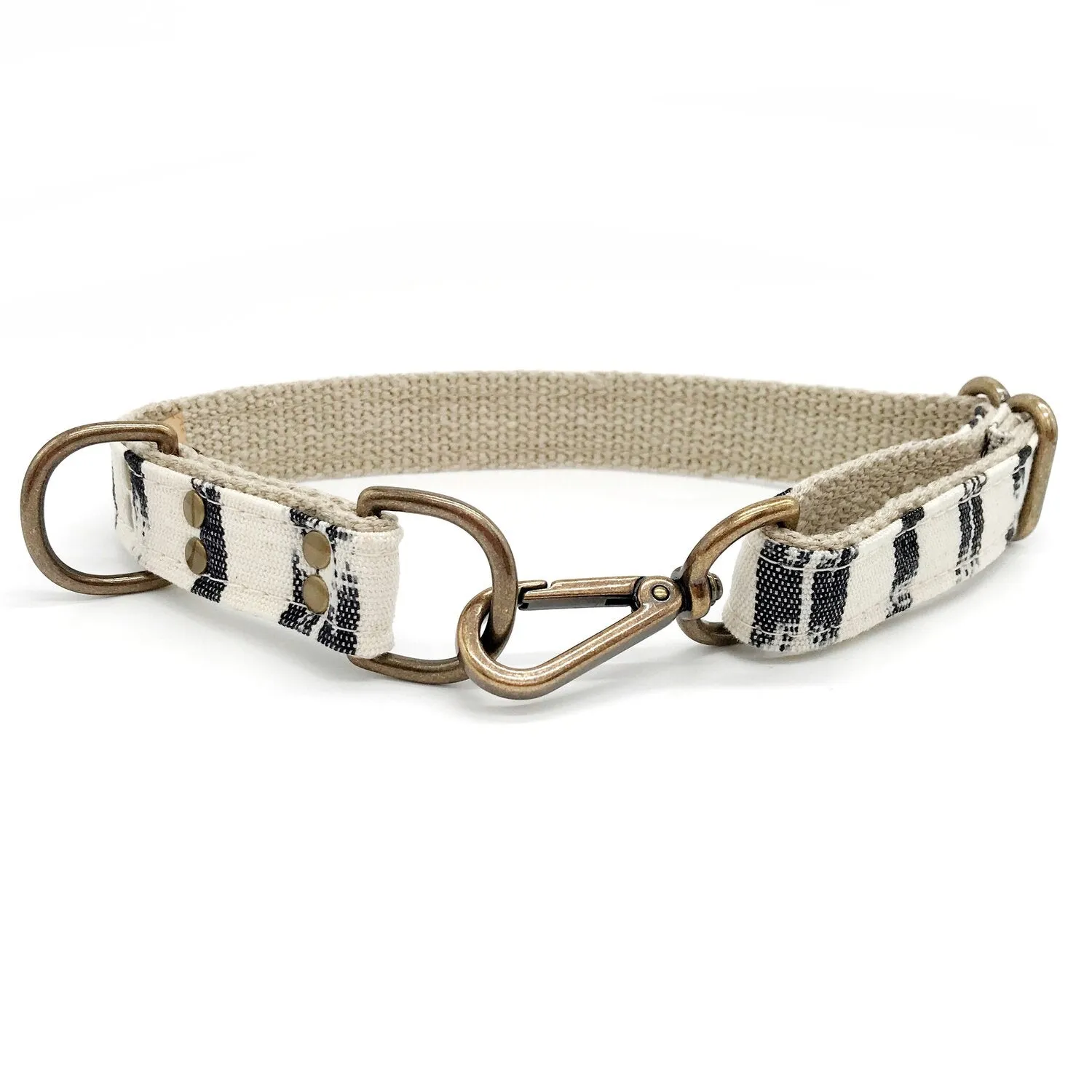 White   Black Dog Collar