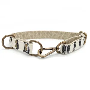 White   Black Dog Collar