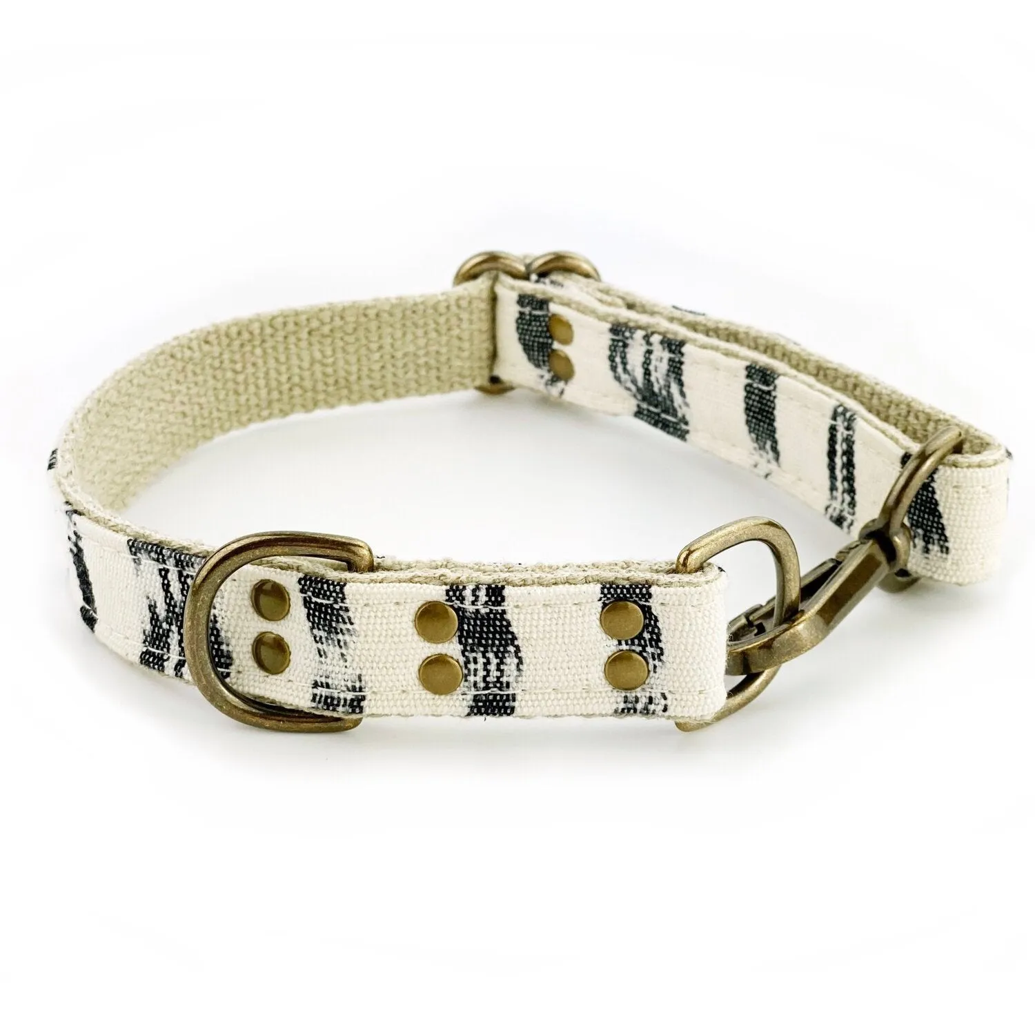 White   Black Dog Collar