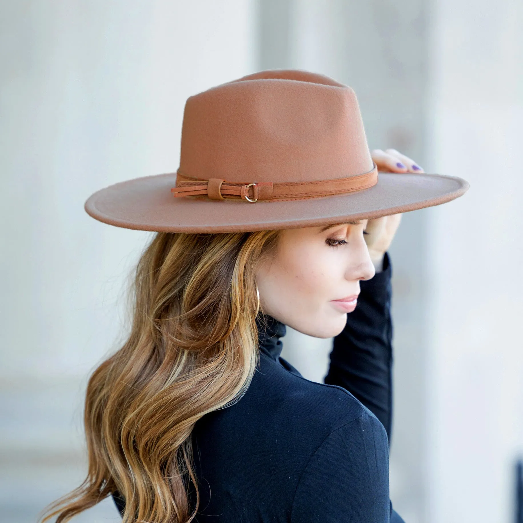 Wide Brim Panama Fedora Hat