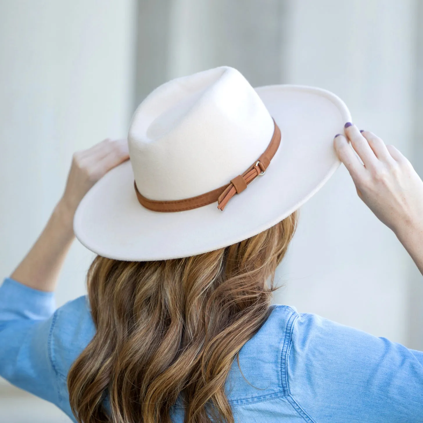 Wide Brim Panama Fedora Hat