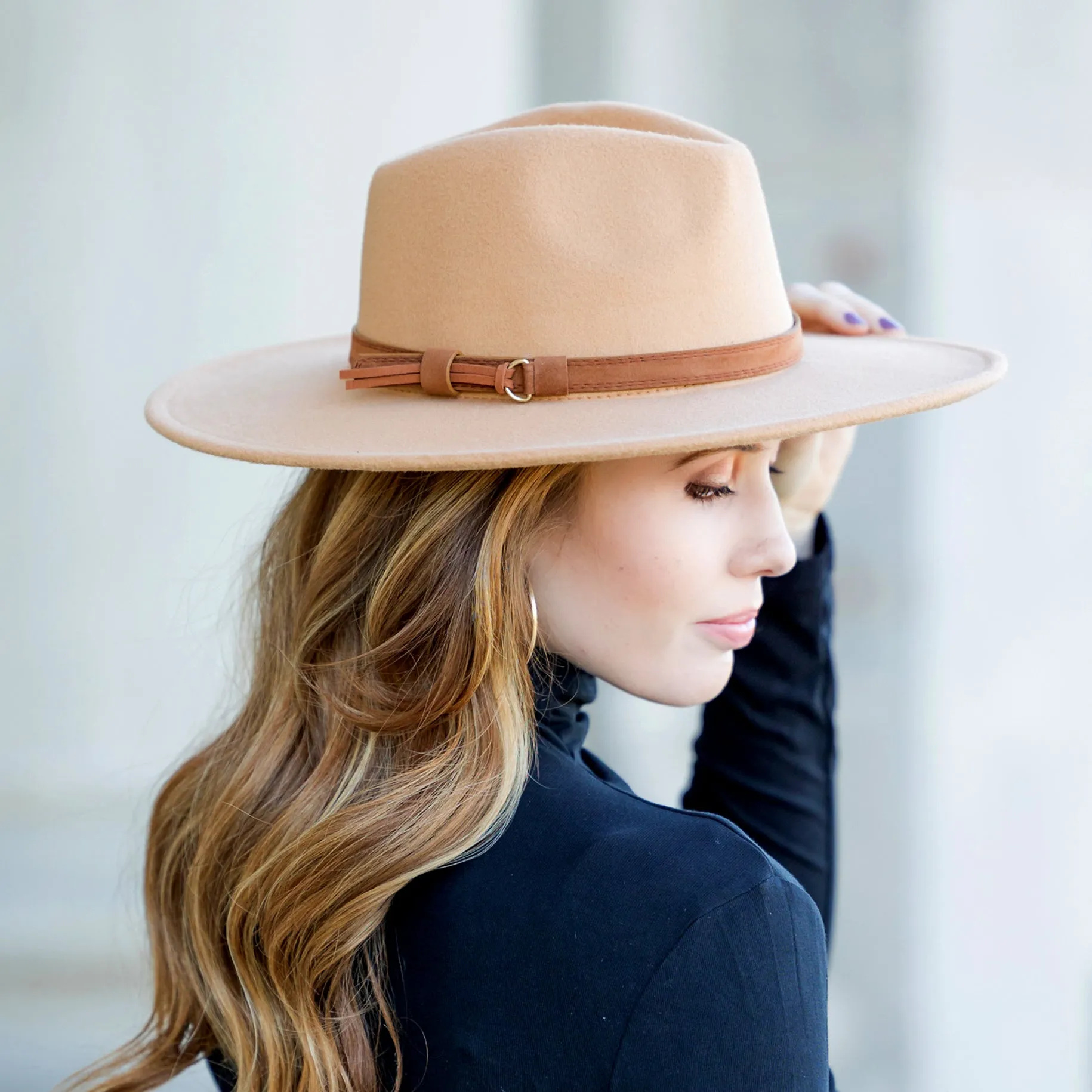 Wide Brim Panama Fedora Hat