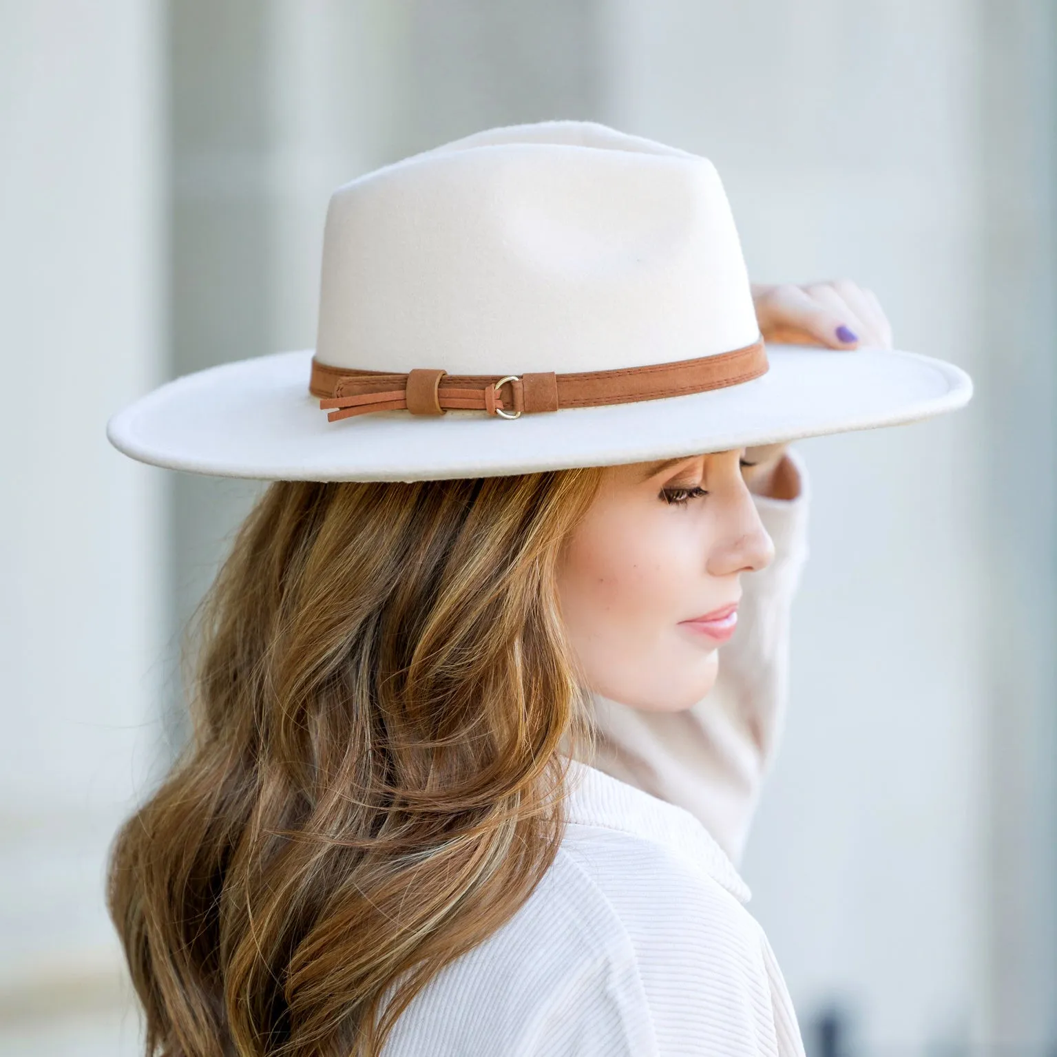 Wide Brim Panama Fedora Hat