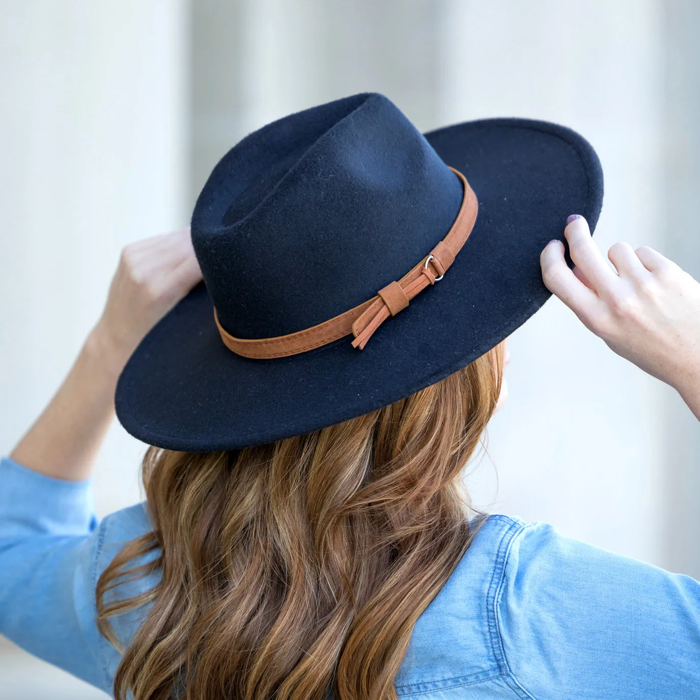 Wide Brim Panama Fedora Hat