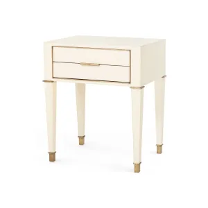 WINCHESTER 2-DRAWER SIDE TABLE, IVORY