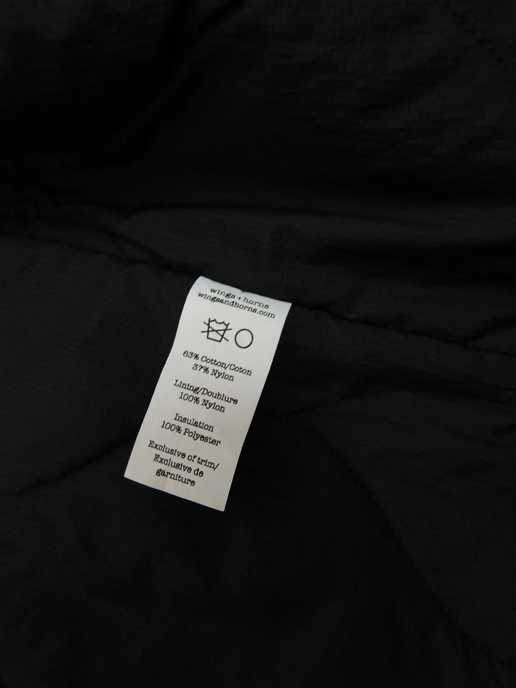 Wings   Horns Black Hooded Coat Size Medium