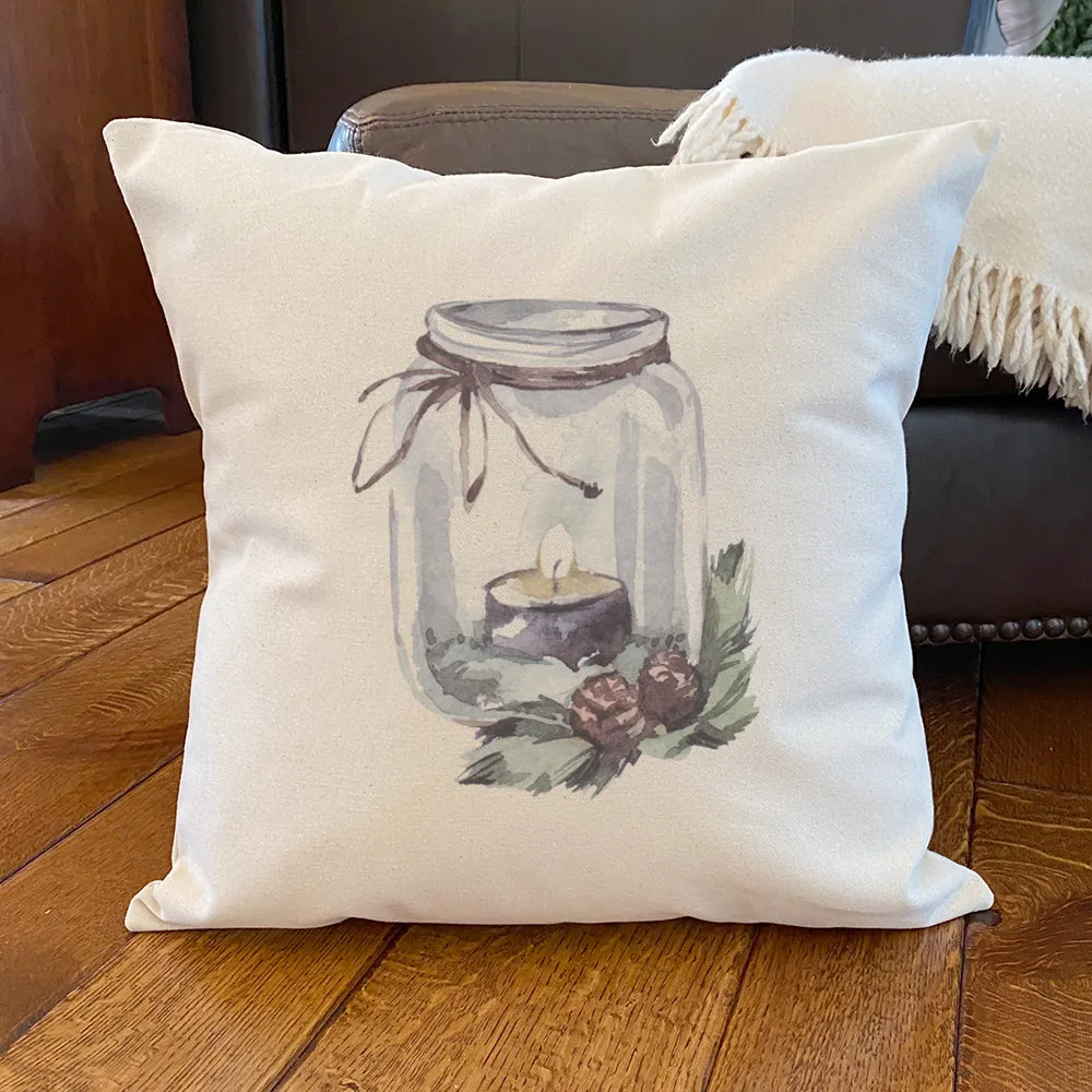 Winter Lantern - Square Canvas Pillow