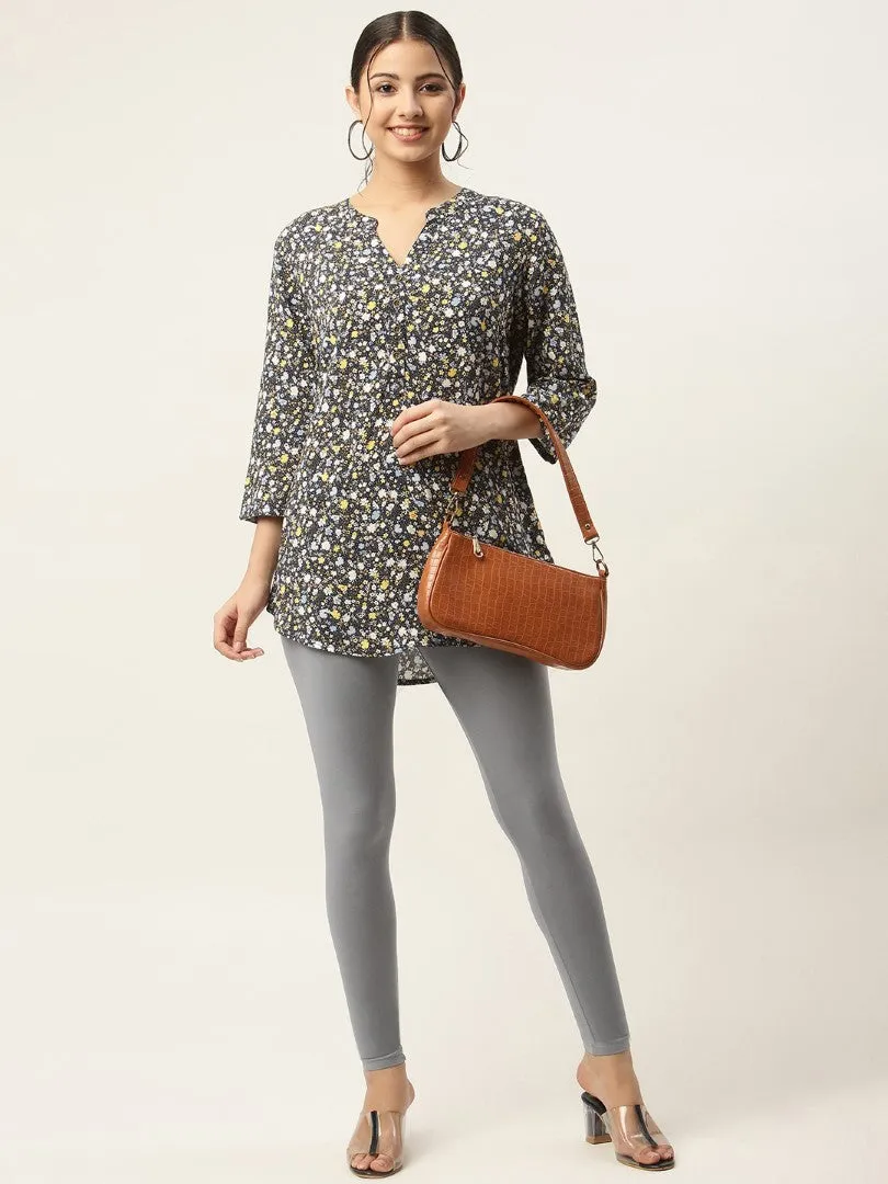 Women Grey Ankle-Length Leggings
