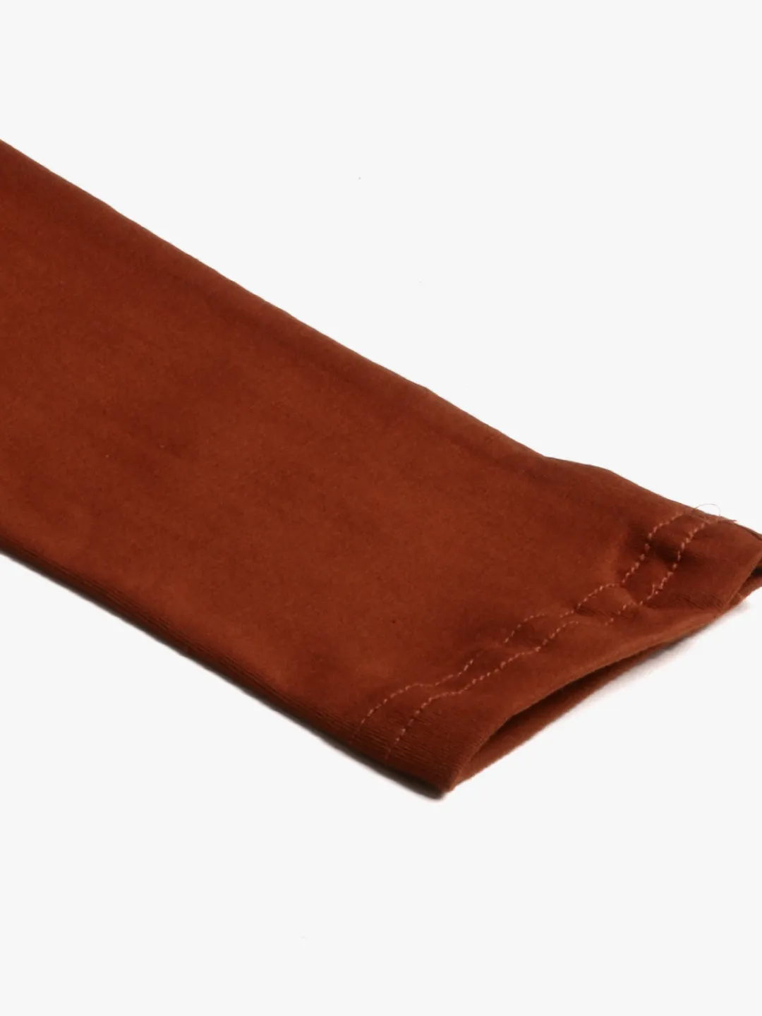 Women Rust Churidar-Length Leggings