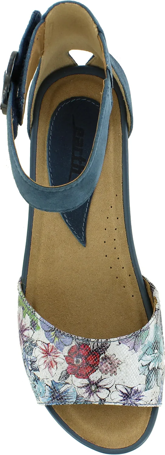 Women's Earth Hera Blue Printed Leather