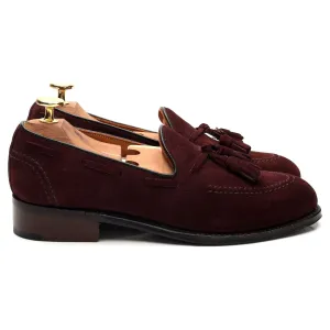 Women's 'Harriette' Burgundy Suede Tassel Loafers UK 3 D