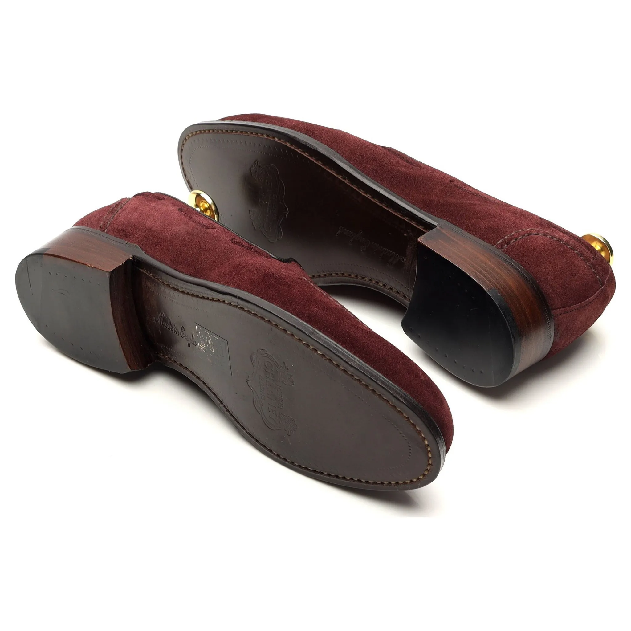 Women's 'Harriette' Burgundy Suede Tassel Loafers UK 3 D