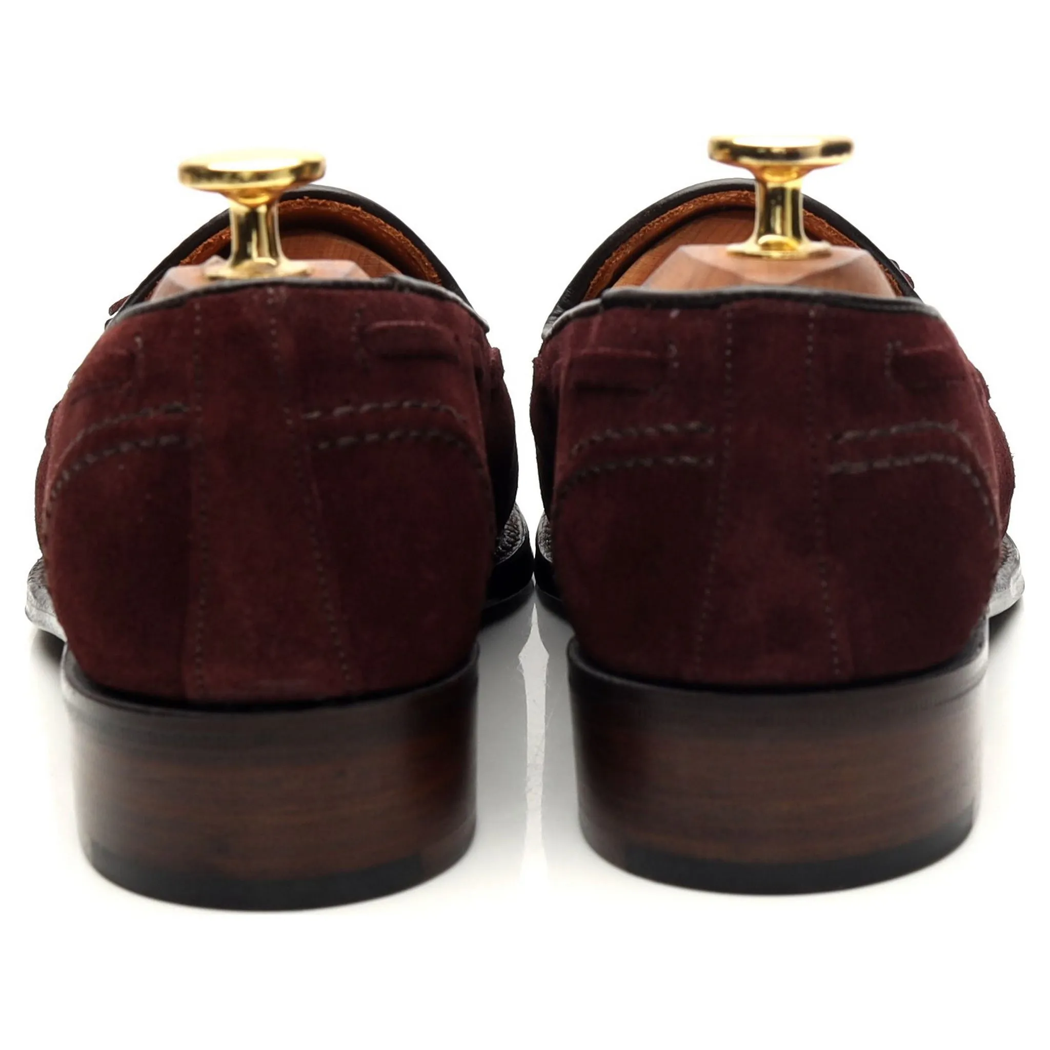 Women's 'Harriette' Burgundy Suede Tassel Loafers UK 3 D