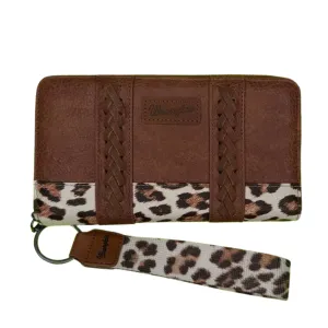 Wrangler Leopard Print Whipstitch Wallet