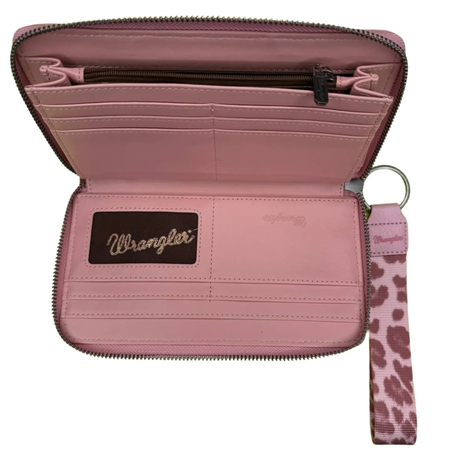 Wrangler Leopard Print Whipstitch Wallet