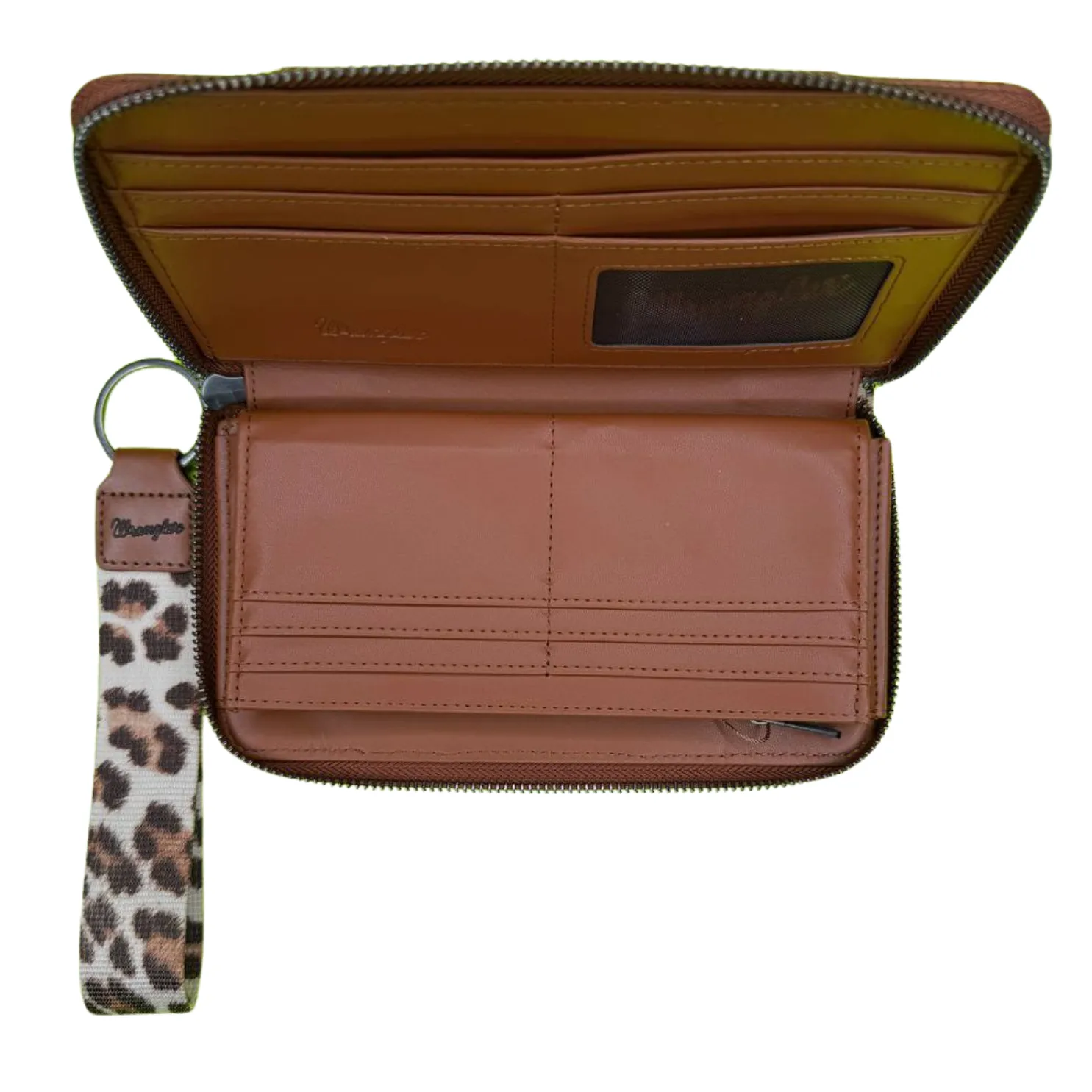 Wrangler Leopard Print Whipstitch Wallet