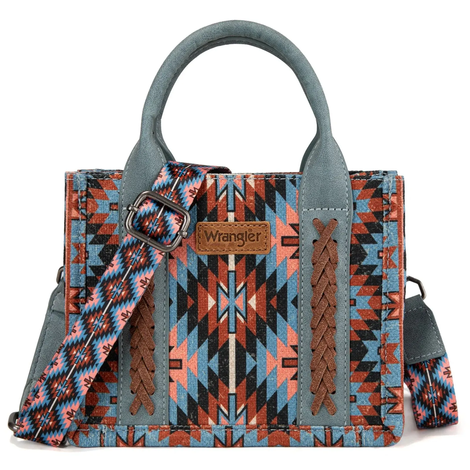 Wrangler MINI Southwestern Pattern Dual Sided Print Tote or Crossbody