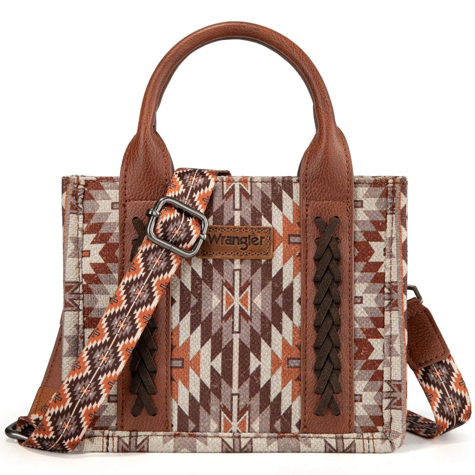 Wrangler MINI Southwestern Pattern Dual Sided Print Tote or Crossbody
