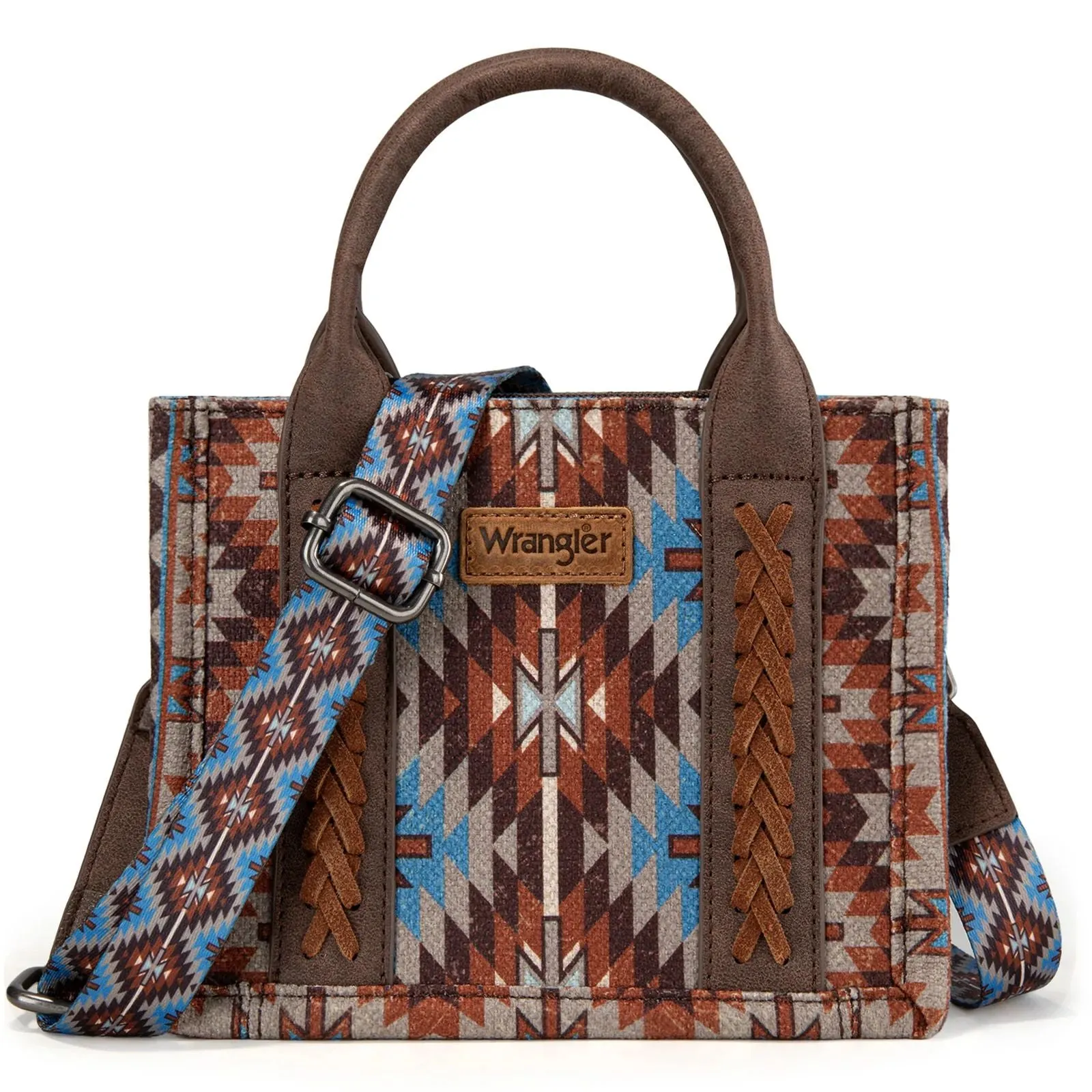 Wrangler MINI Southwestern Pattern Dual Sided Print Tote or Crossbody