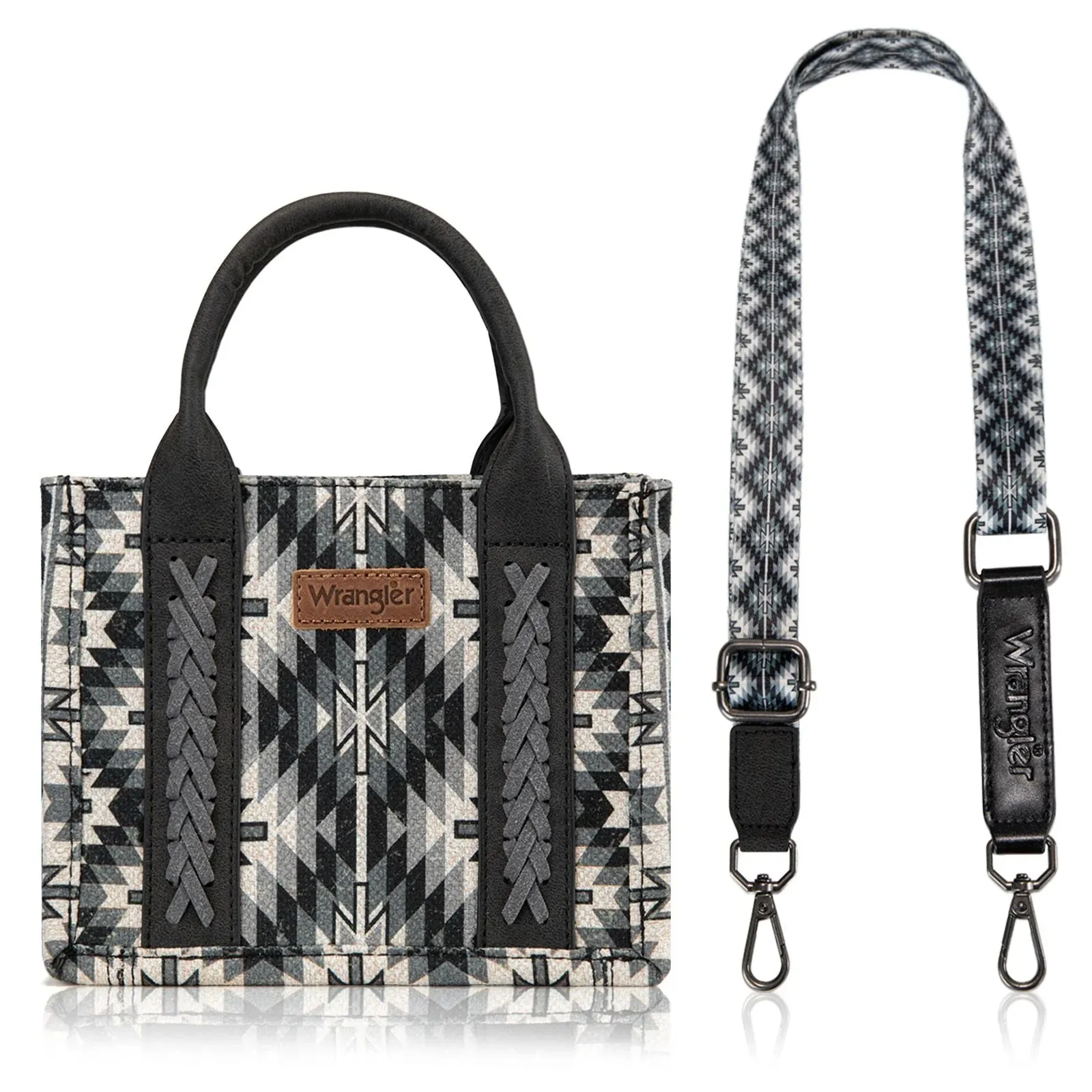 Wrangler MINI Southwestern Pattern Dual Sided Print Tote or Crossbody