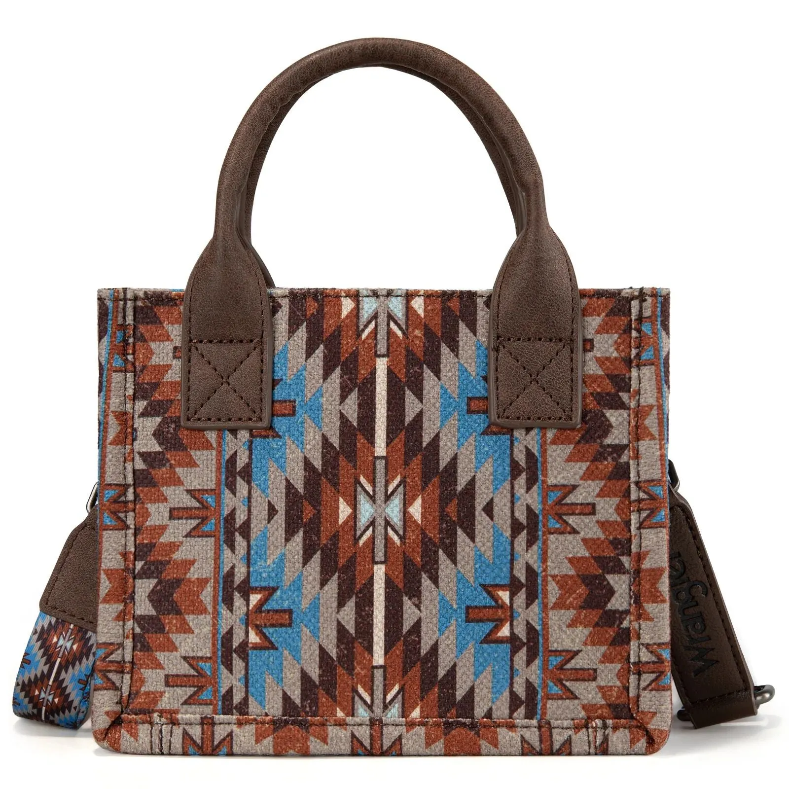 Wrangler MINI Southwestern Pattern Dual Sided Print Tote or Crossbody