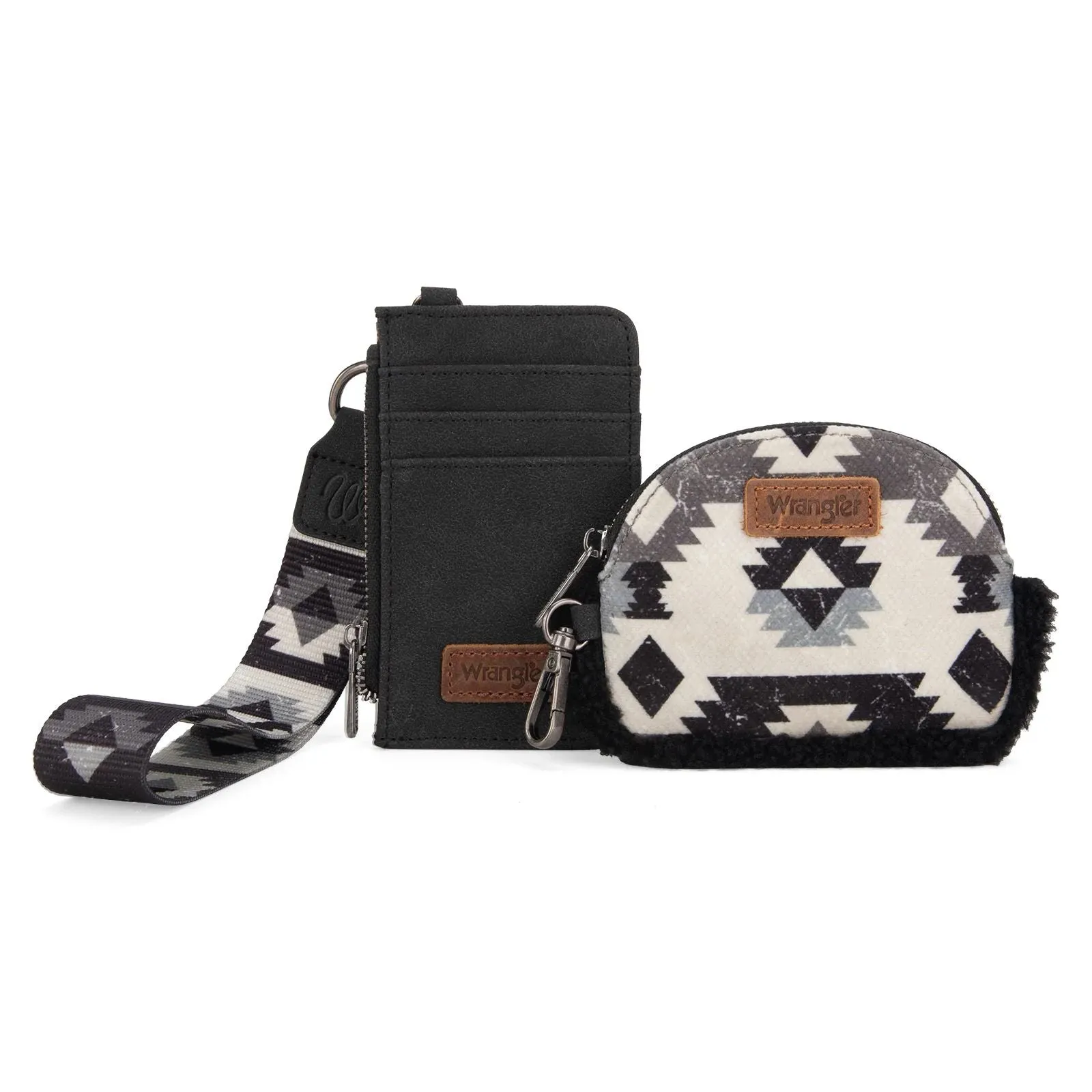 Wrangler Sherpa Southwestern Art Print Dual Pouch Wristlets