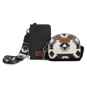 Wrangler Sherpa Southwestern Art Print Dual Pouch Wristlets
