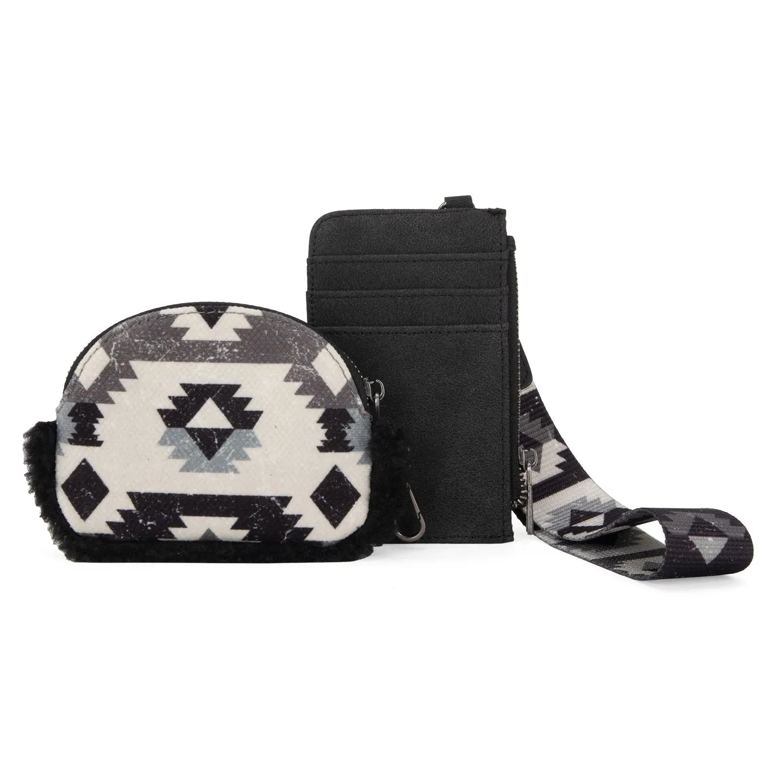 Wrangler Sherpa Southwestern Art Print Dual Pouch Wristlets
