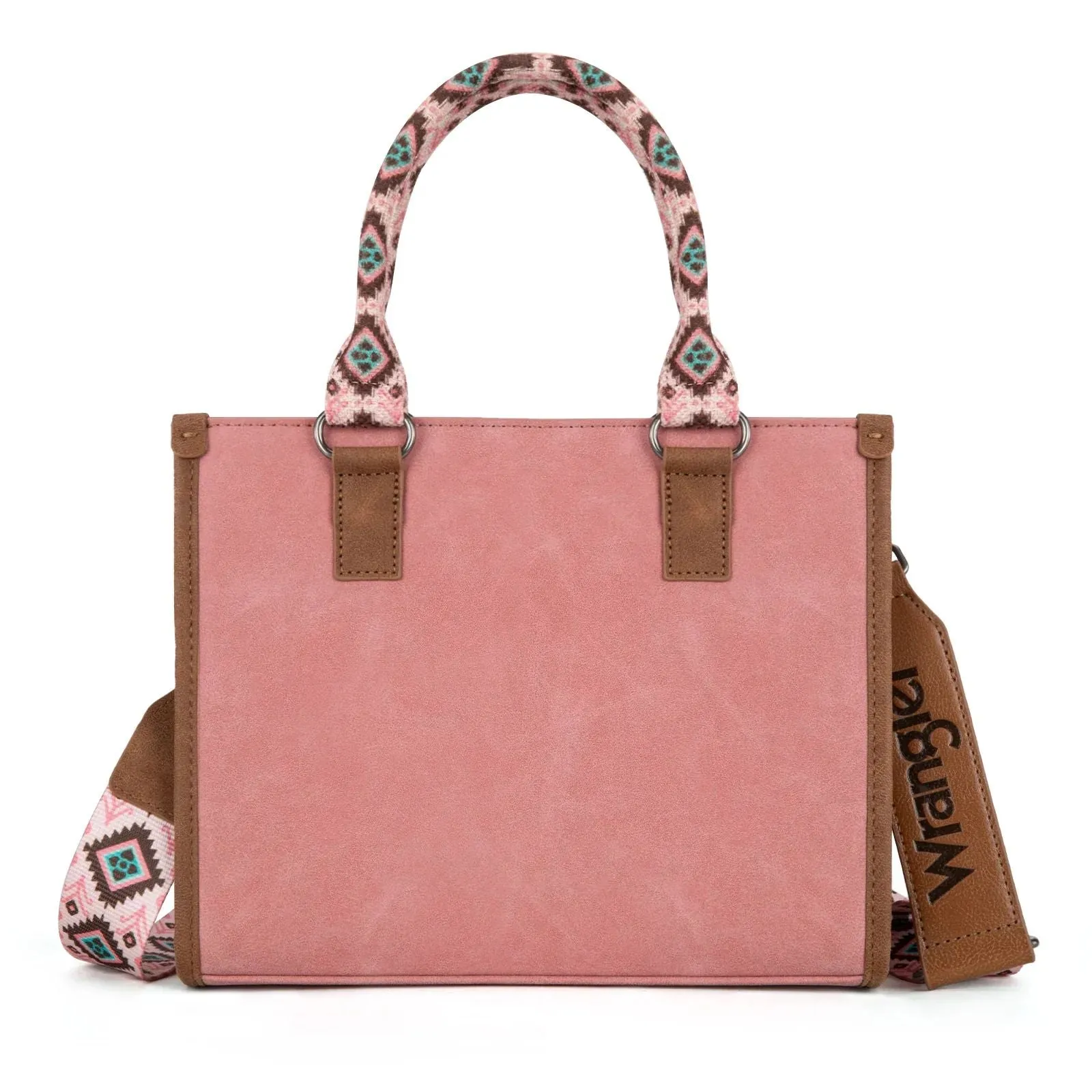 Wrangler Solid Aztec Print Crossbody Tote