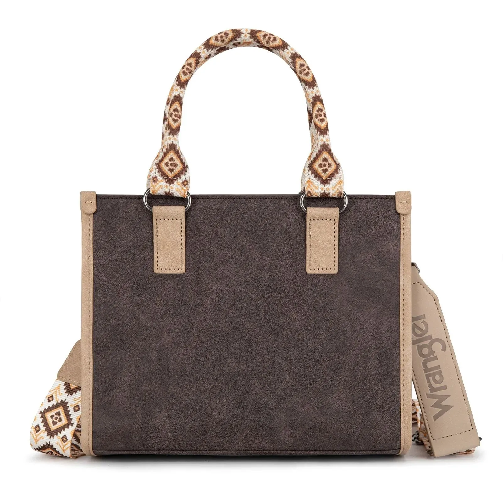 Wrangler Solid Aztec Print Crossbody Tote