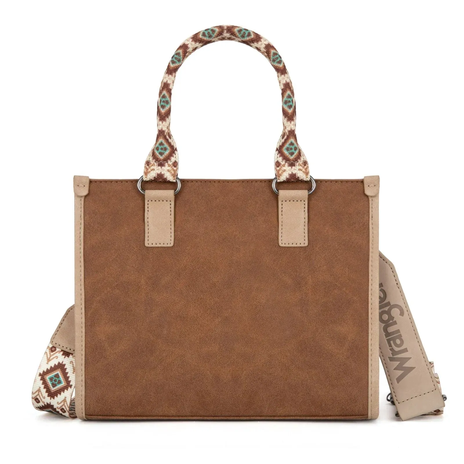 Wrangler Solid Aztec Print Crossbody Tote