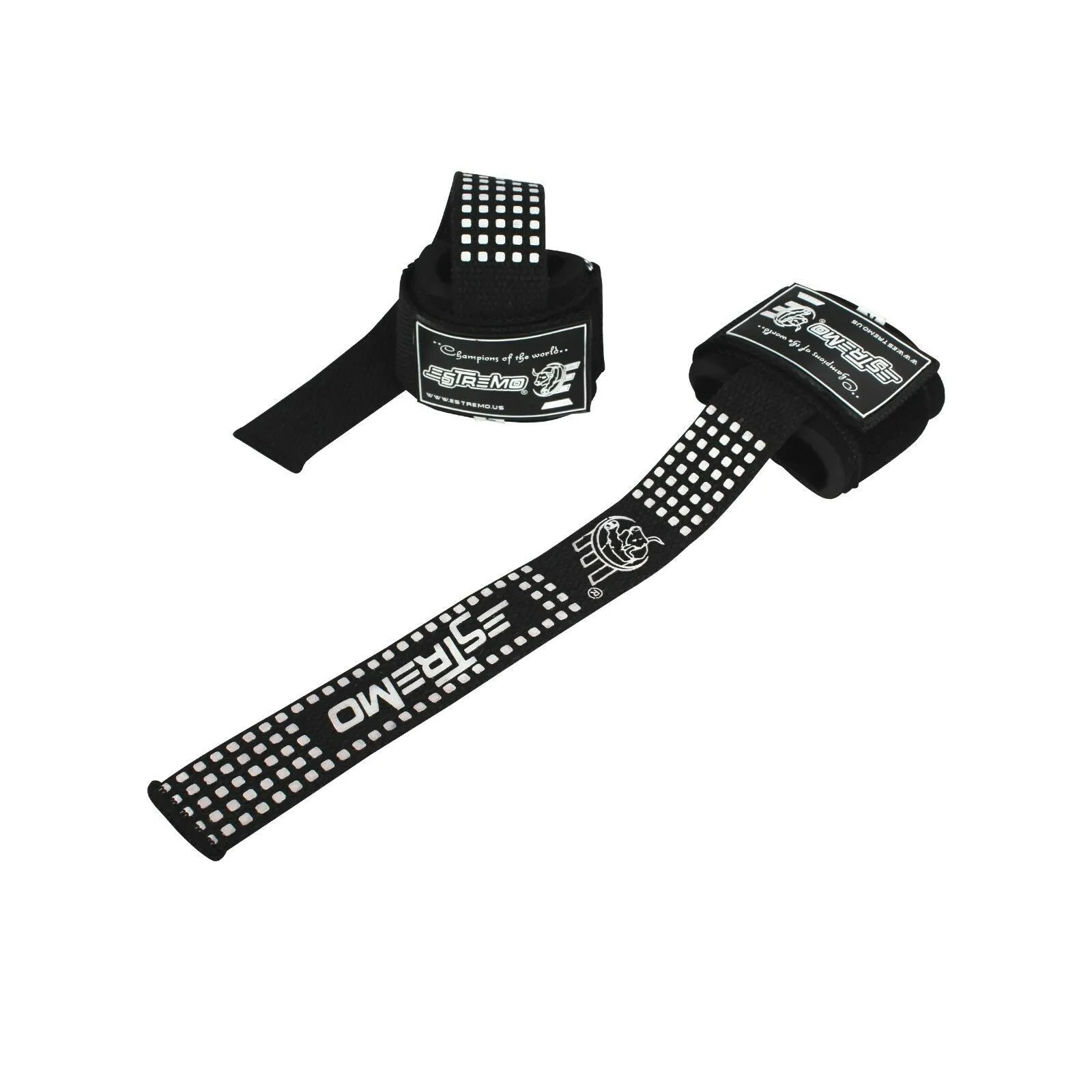 Wrist Support Bar Lifting Straps - Black