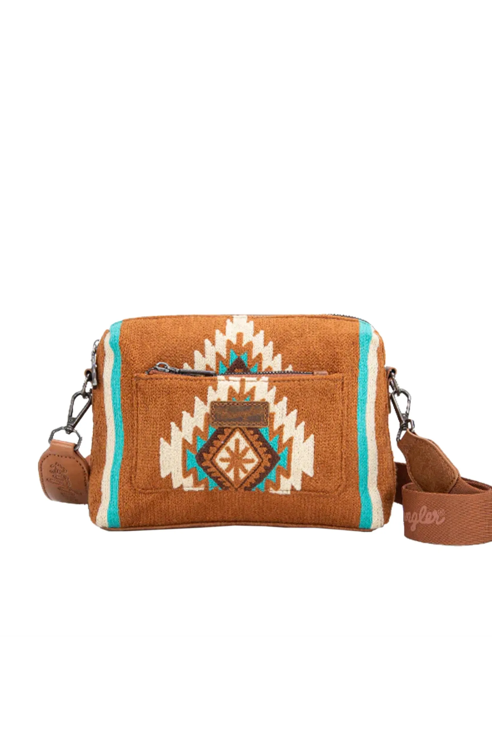X5W2993BG Wrangler Maya Aztec Crossbody bag Tan