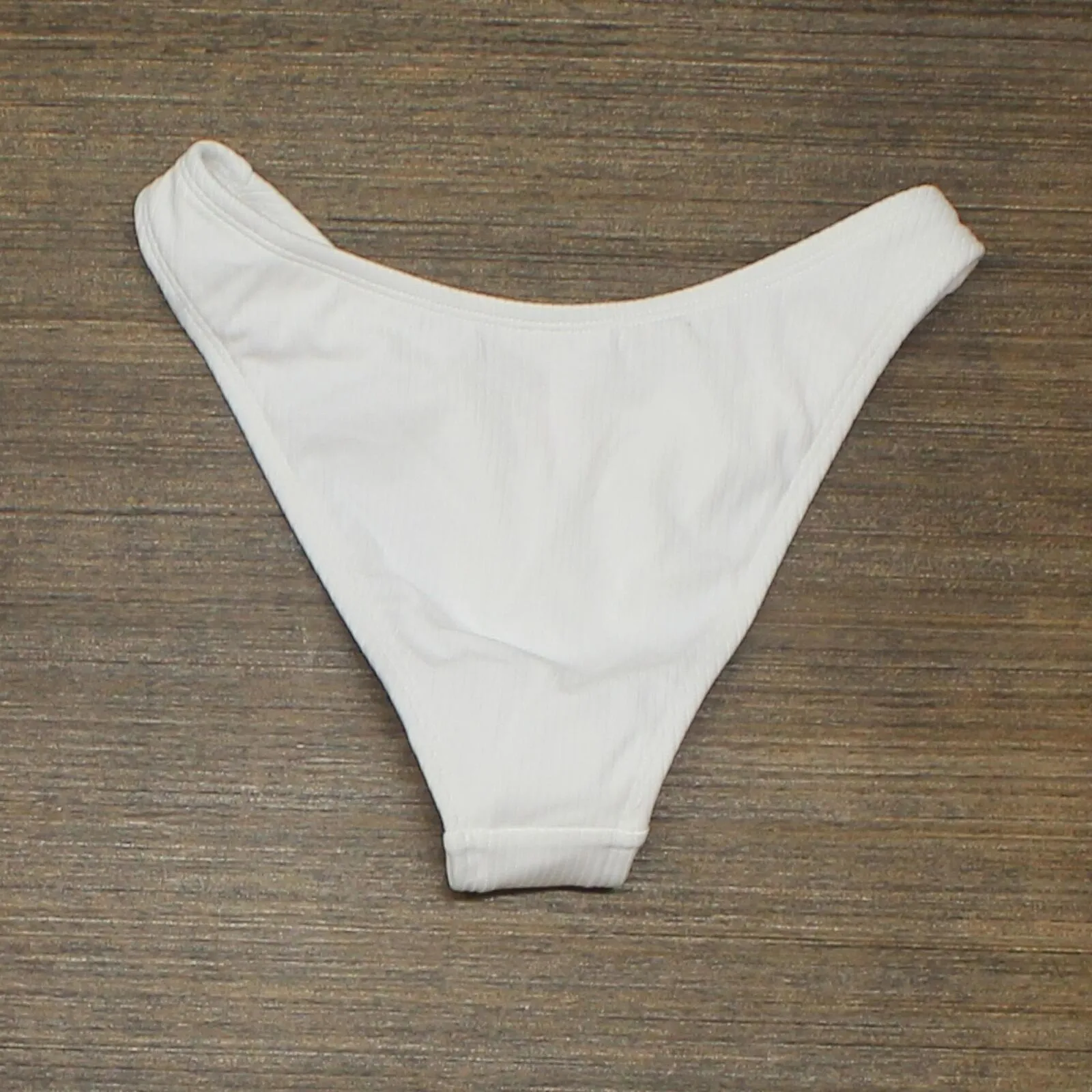 Xhilaration Womens Ribbed Lined High Leg Bikini Swim Bottom White XS