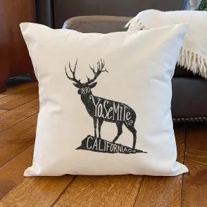 Yosemite National Park Deer - Square Canvas Pillow