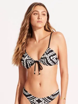Zanzibar Drawstring Bralette In Black