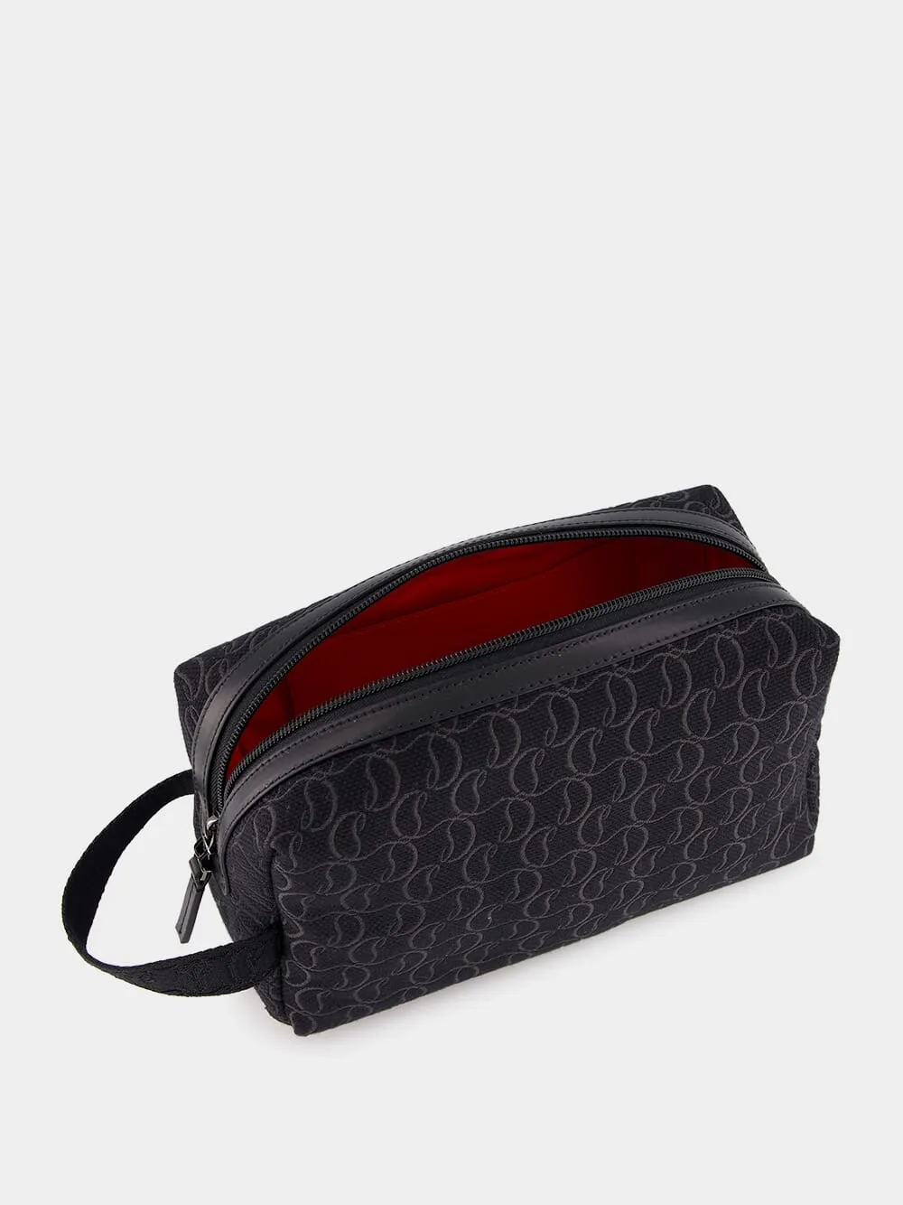 Zip N Flap Logo Jacquard Pouch
