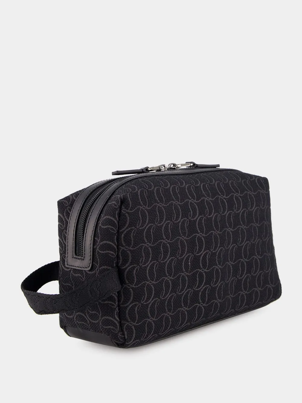 Zip N Flap Logo Jacquard Pouch