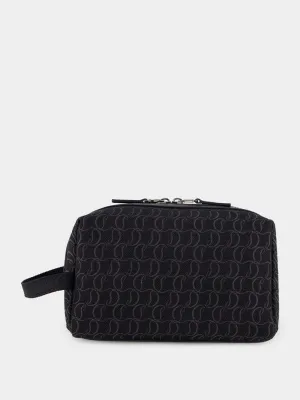 Zip N Flap Logo Jacquard Pouch