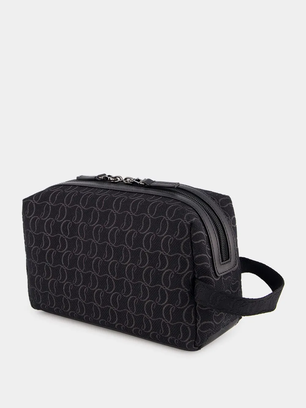 Zip N Flap Logo Jacquard Pouch