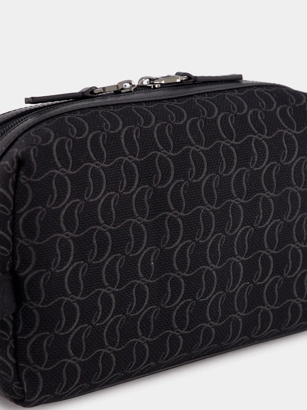 Zip N Flap Logo Jacquard Pouch